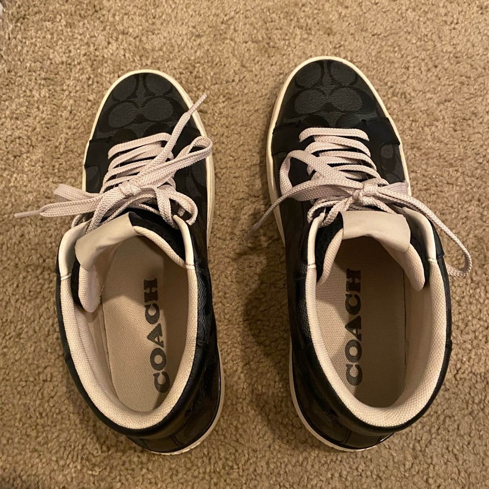 Rare Coach high-top sneakers men’s size 9D, Euro 42 (originally $290) - Picture 2 of 7